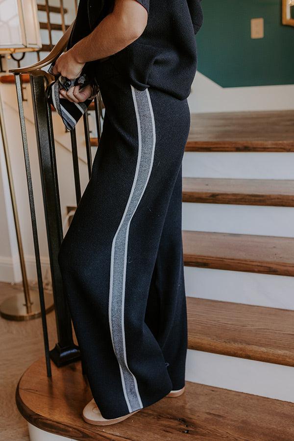 Impressions Connecting Flight High Waist Wide Leg Pants In Black