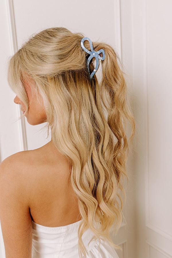 impressions Coquette Charm Claw Hair Clip in Sky Blue
