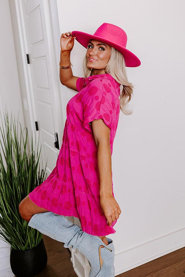 Impressions Dancing In The Sun Babydoll Dress In Pink