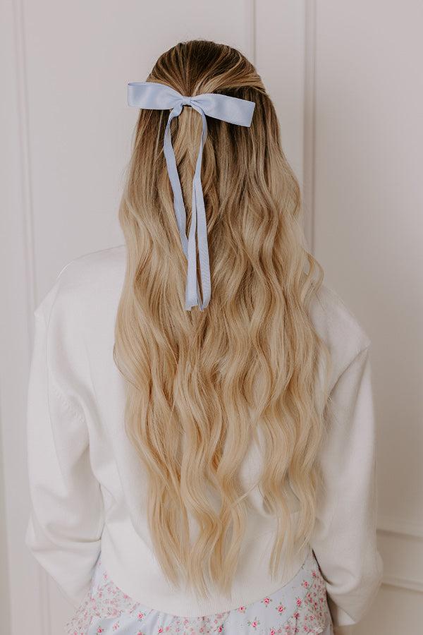 impressions Darling Smile Bow Hair Clip in Sky Blue