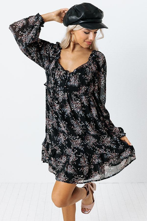 impressions Dressed Up To Flirt Floral Babydoll Dress