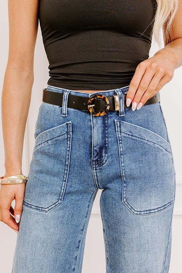 impressions Easy To Style Faux Leather Belt in Black