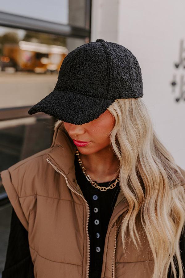 Impressions Easy To Style Sherpa Baseball Cap In Black