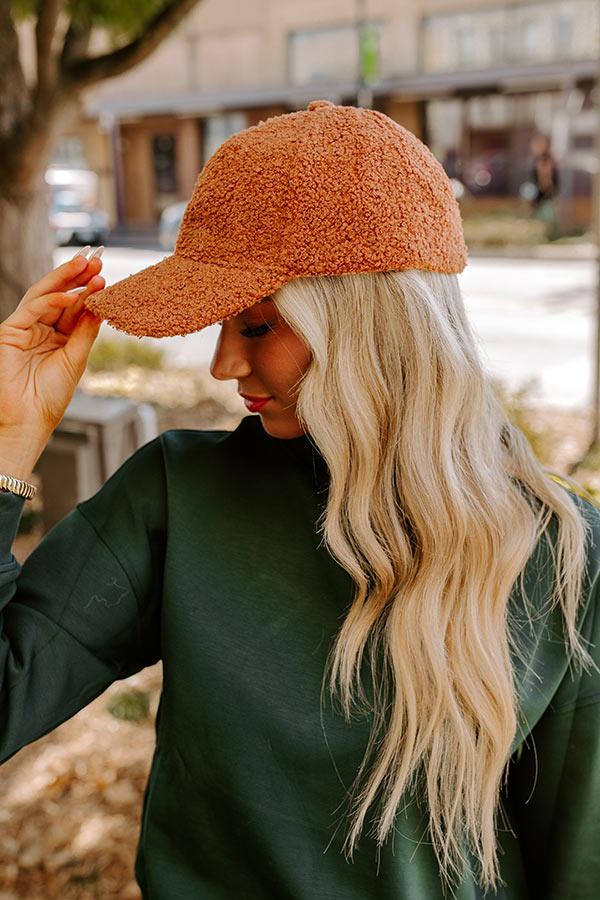 Impressions Easy To Style Sherpa Baseball Cap In Cinnamon