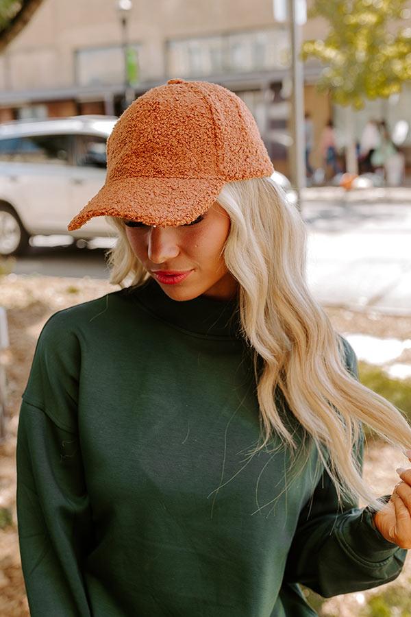 impressions Easy To Style Sherpa Baseball Cap in Cinnamon