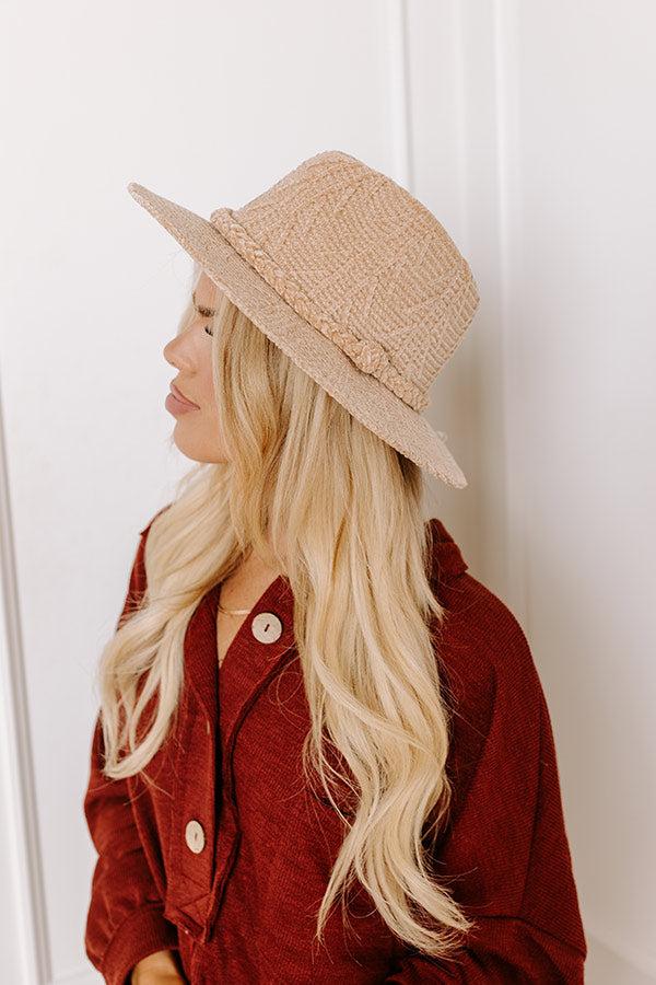 Impressions Fall Dreaming Chenille Woven Fedora In Iced Latte