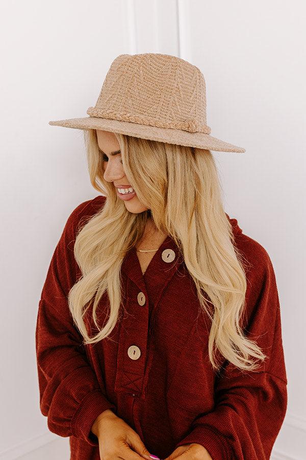Impressions Fall Dreaming Chenille Woven Fedora In Iced Latte