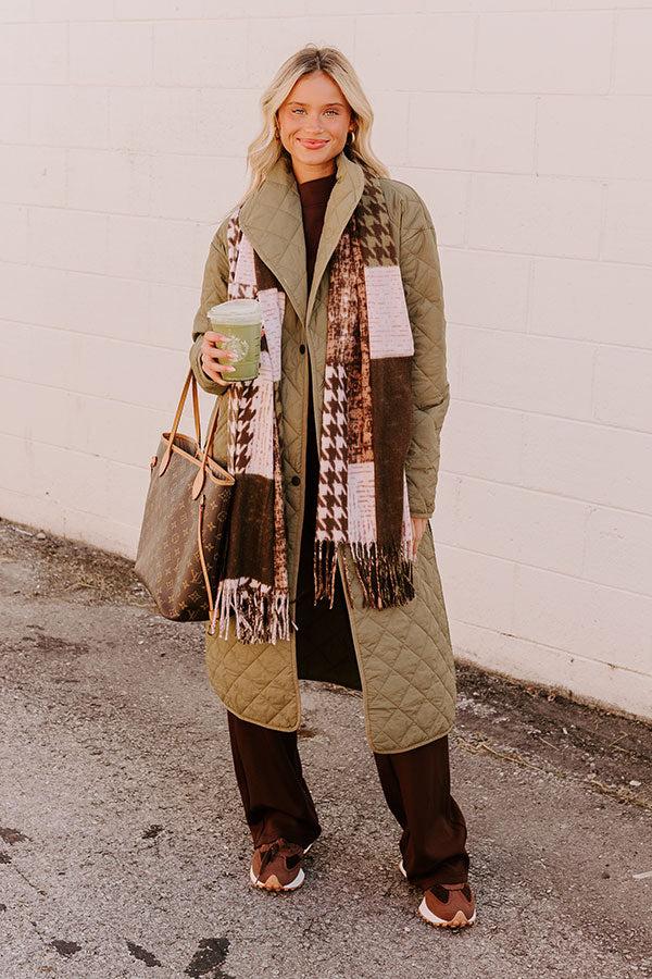 Impressions Falls First Chill Scarf In Martini Olive