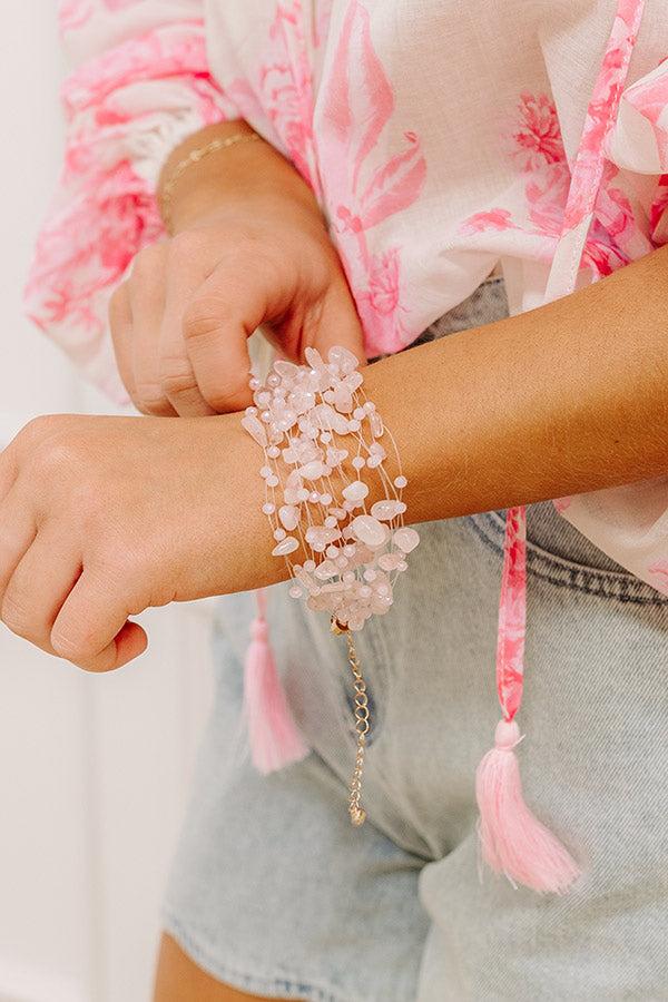 impressions Final Touch Layered Bracelet in Rose Quartz