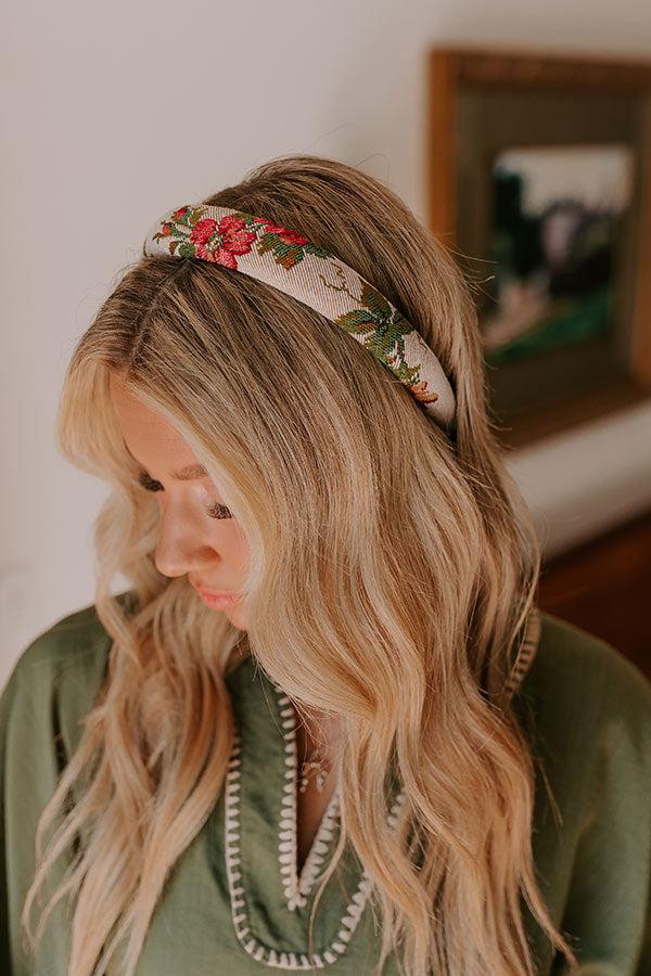Impressions For The Love Of Floral Headband In Oatmeal
