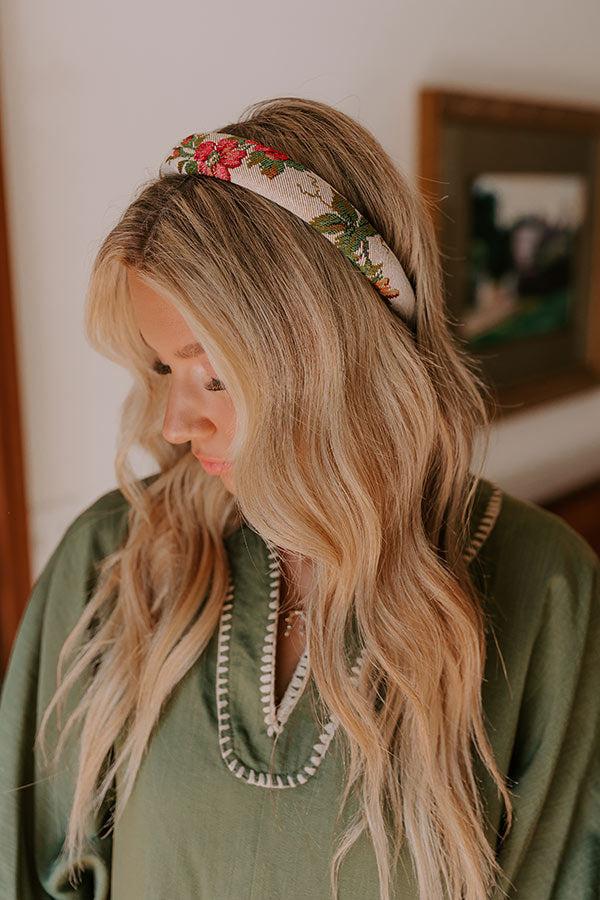 impressions For The Love Of Floral Headband in Oatmeal