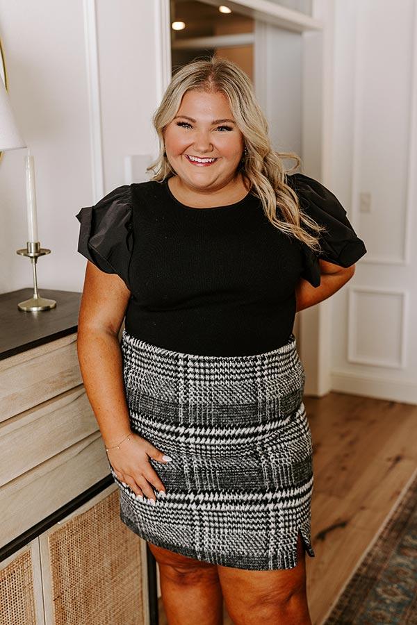 Impressions Halftime Happy Hour Bodysuit In Black Curves