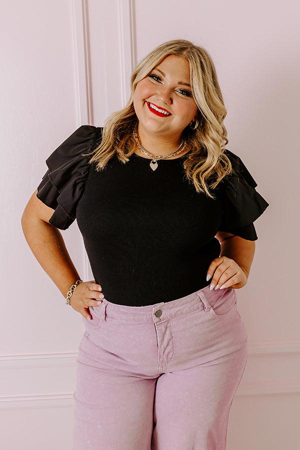 Impressions Halftime Happy Hour Bodysuit In Black Curves