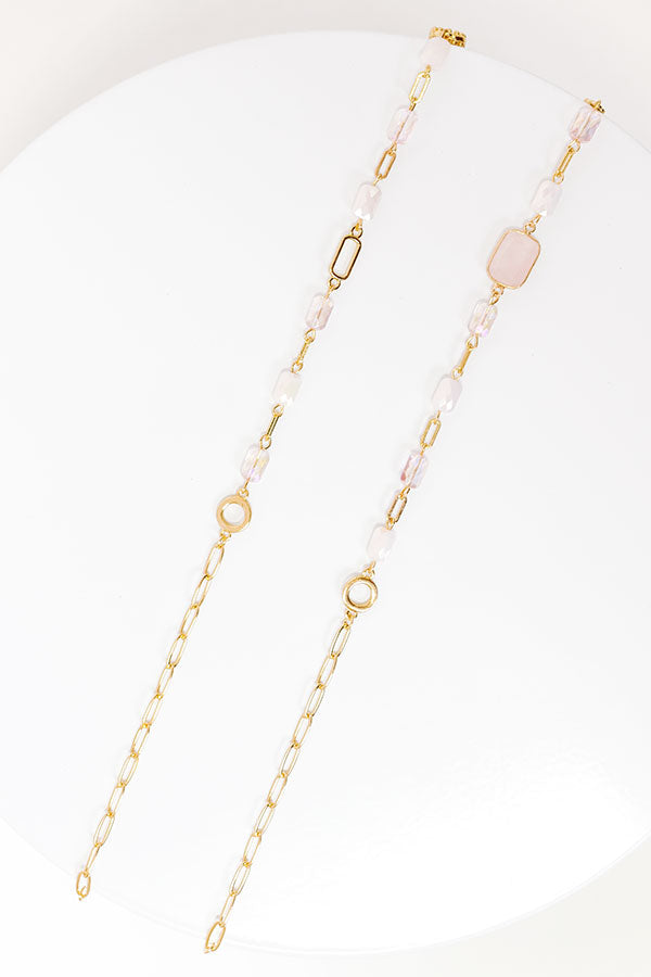 Impressions All The Glam Necklace In Pink