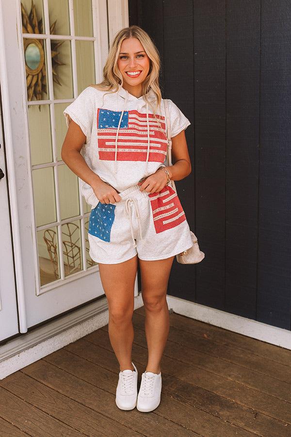 impressions Americana Charm High Waist Shorts