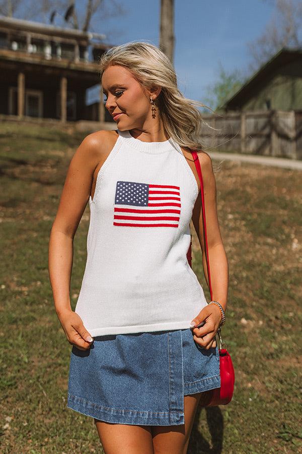 Impressions Americana Charm Knit Top