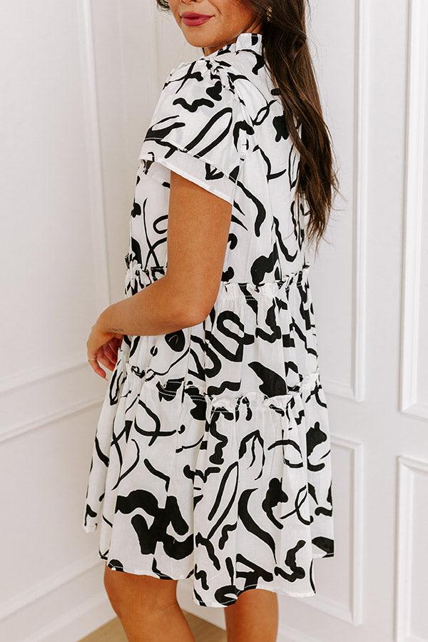 Impressions Art Gallery Ready Mini Dress In Black