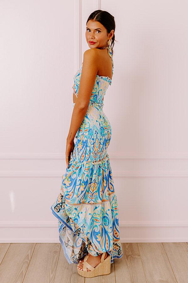 Impressions Aruba Getaway Smocked Maxi Dress