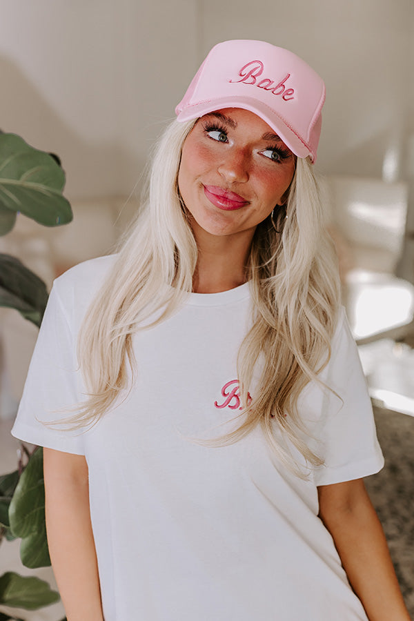 impressions Babe Embroidered Trucker Hat