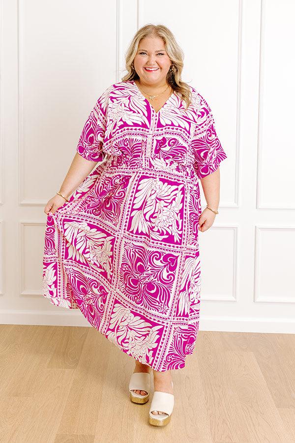 Impressions Bali Bliss Floral Midi Dress Curves