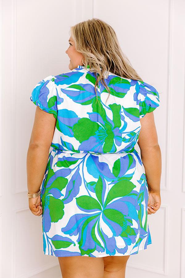 Impressions Blossom Bay Floral Mini Dress Curves