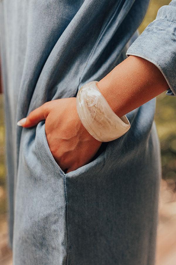 Impressions Boho Vibe Bangle Bracelet In Beige