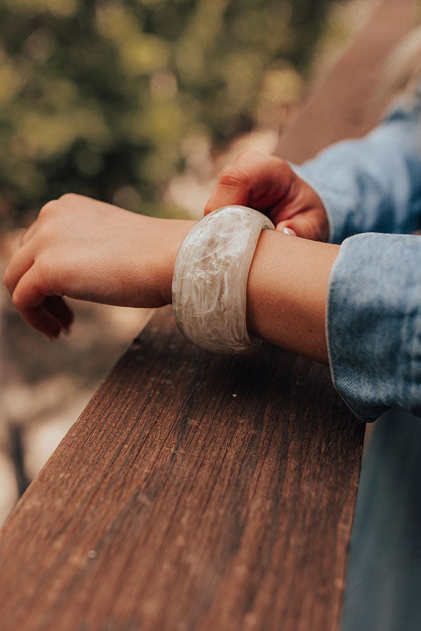 impressions Boho Vibe Bangle Bracelet in Beige