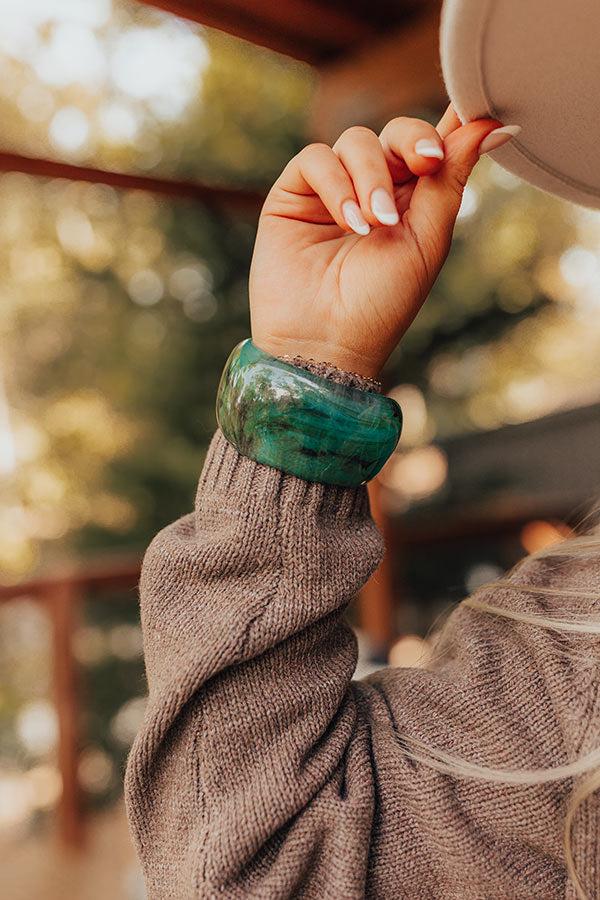 impressions Boho Vibe Bangle Bracelet in Green
