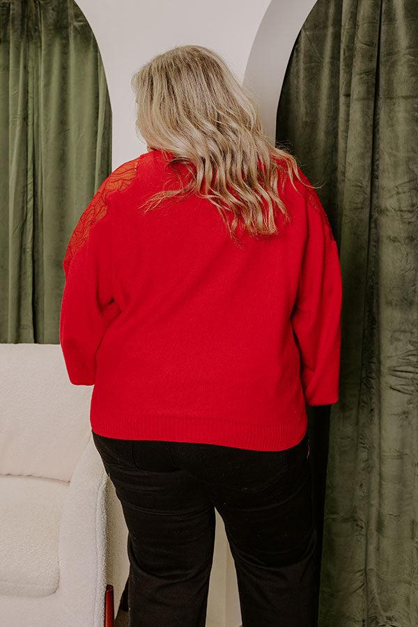 Impressions Bordeaux Bliss Knit Sweater Curves