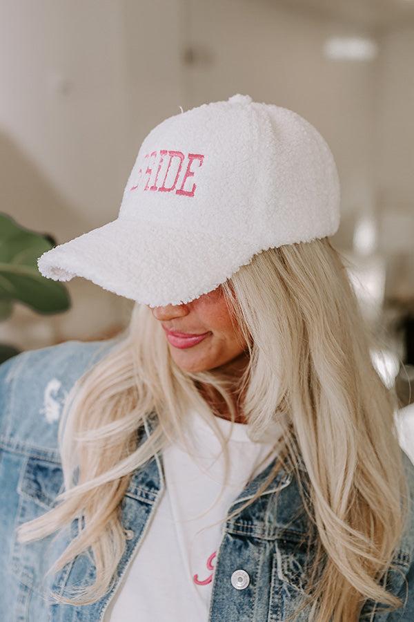 Impressions Bride Embroidered Sherpa Baseball Cap