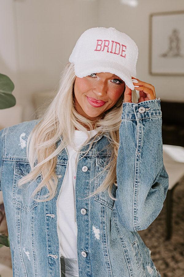 impressions Bride Embroidered Sherpa Baseball Cap