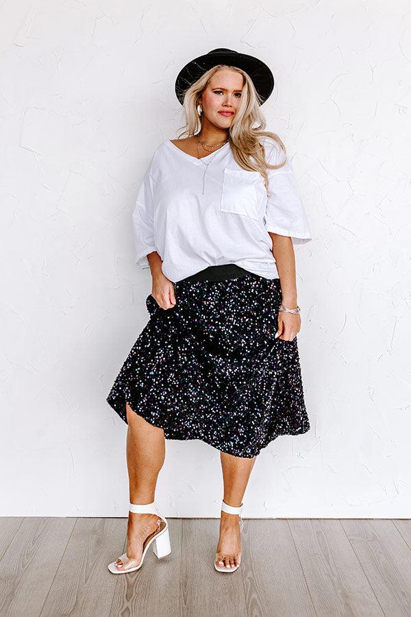 impressions Broadway Lights Sequin Skirt Curves