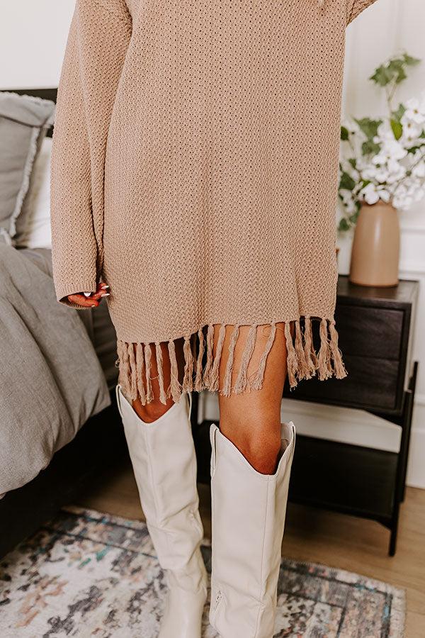 Impressions Brown Sugar Smiles Knit Sweater Dress