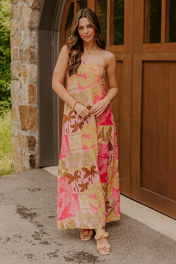 impressions Bungalow Cutie Linen-Blend Maxi Dress