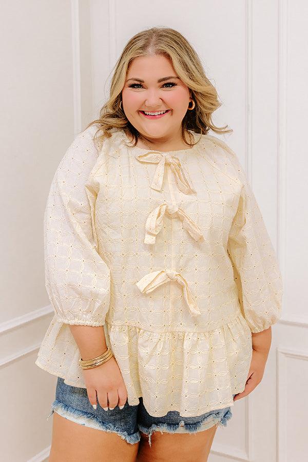 Impressions Buttercup Charm Eyelet Top Curves