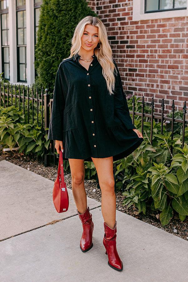 Impressions Cafe Cutie Button Down Mini Dress