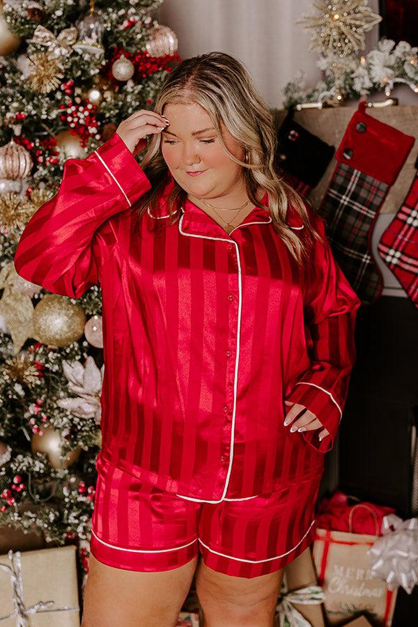 impressions Calm Energy Satin Pajama Top Curves