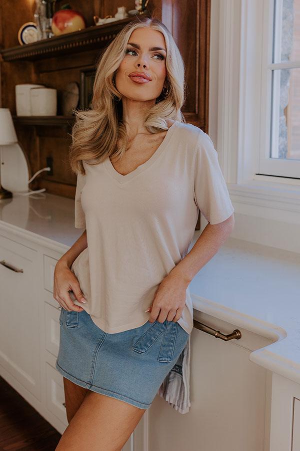 Impressions Casual Cues Tee In Oatmeal
