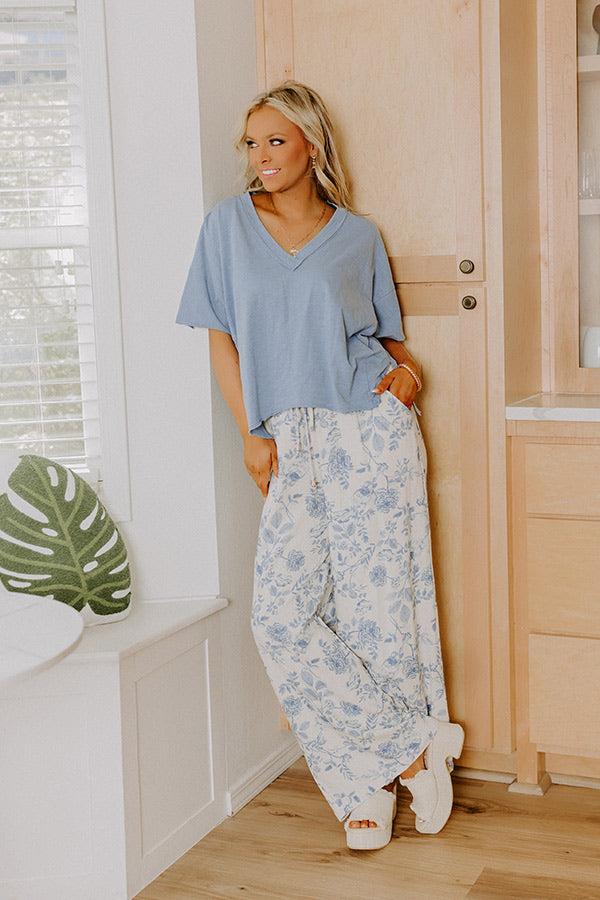 Impressions Casual Hangout Tee In Airy Blue