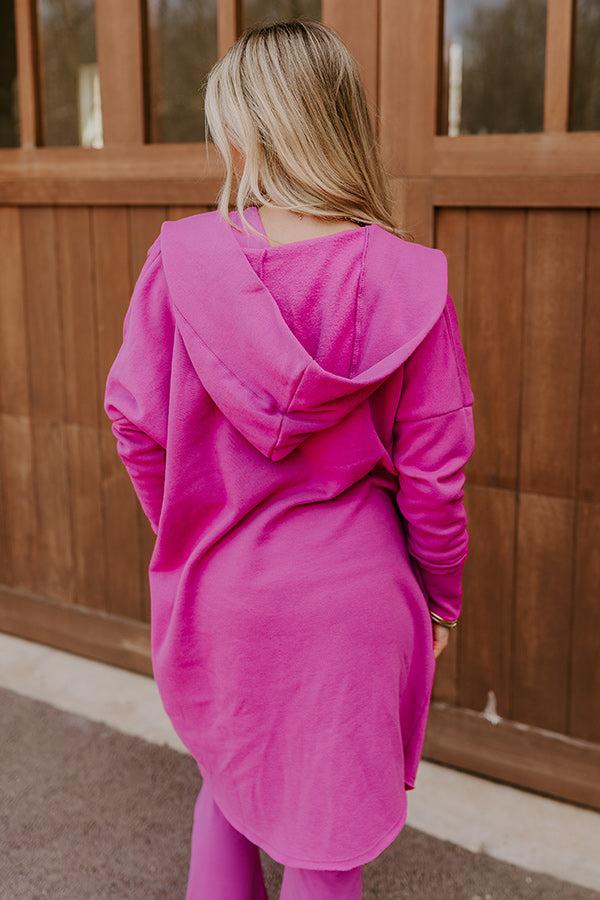 Impressions Casual Stroll Cardigan In Violet