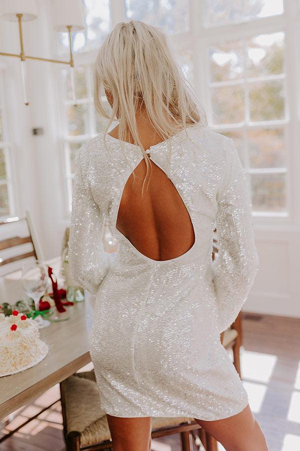 Impressions Champagne Toast Sequin Mini Dress