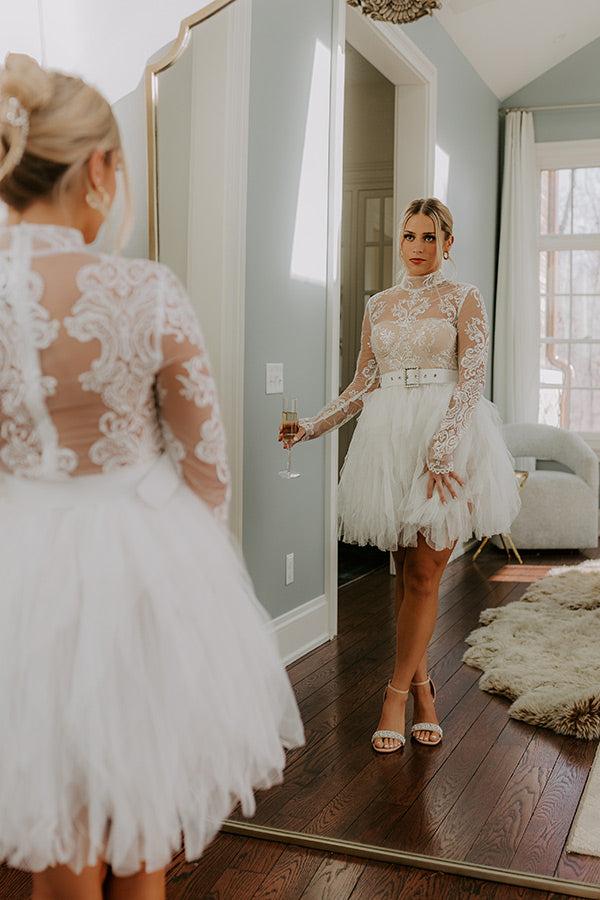 impressions Chapel Bells Embroidered Mini Dress