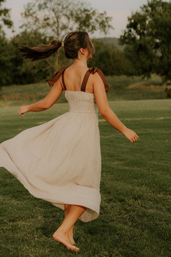impressions Charming Views Gingham Midi Dress