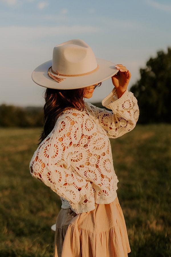 impressions Chasing Sunsets Felt Fedora in Ivory