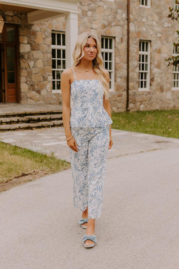 impressions Chateau Charm Floral High Waist Pants