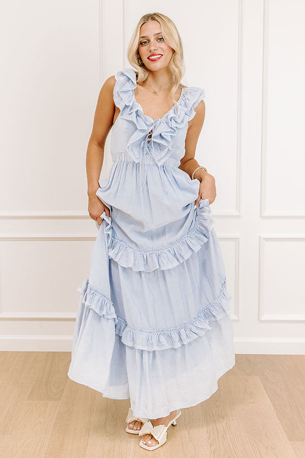impressions Chateau Vineyard Front Tie Maxi Dress