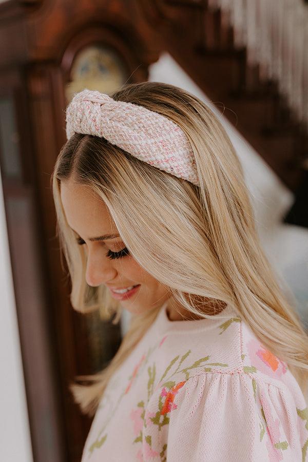 impressions Chic Lifestyle Tweed Headband in Ivory