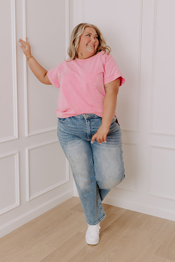 impressions Chic Mindset Vintage Wash Tee Curves