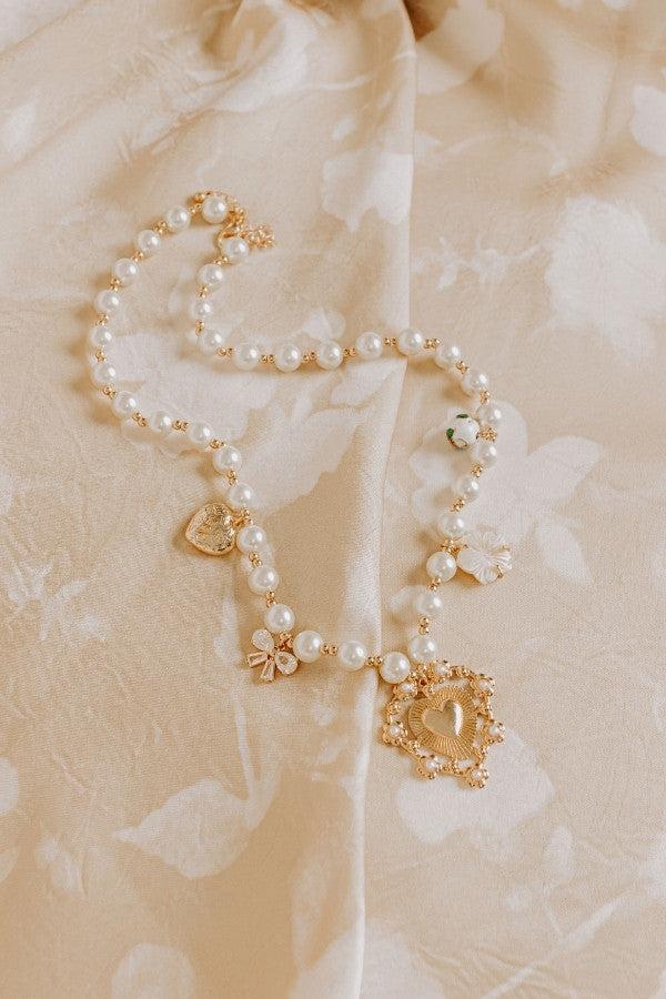 impressions Chic Moment Charm Necklace in Ivory