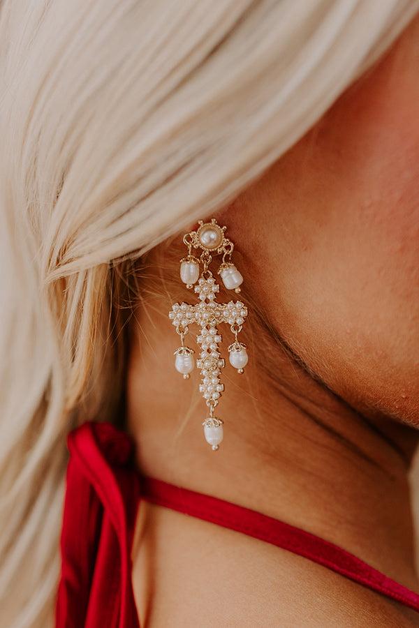 Impressions Chic Showstopper Earrings In Pearl